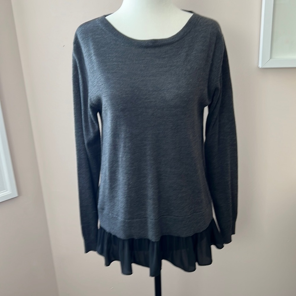 CLUB Monaco l Long Sleeve Blouse with Ruffle Detail